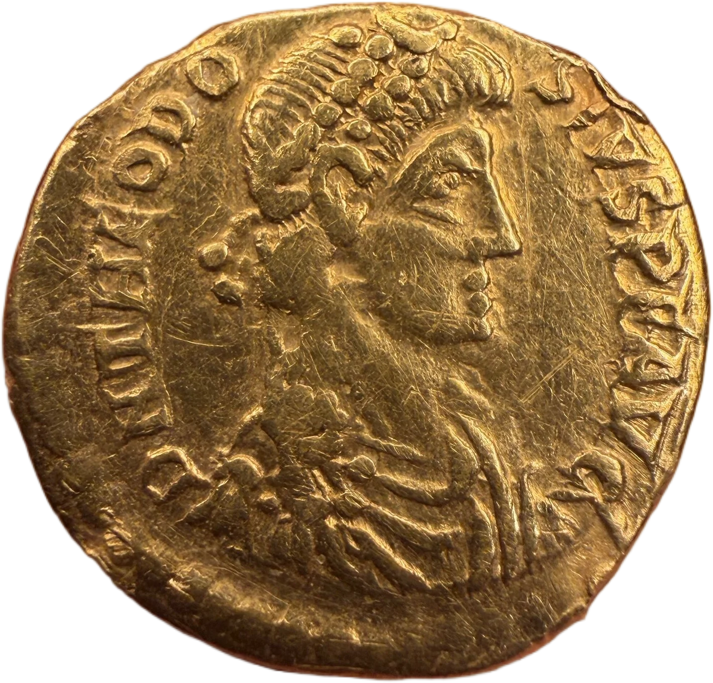 Theodosius I ‘the Great’, AV Tremissis NGC VF