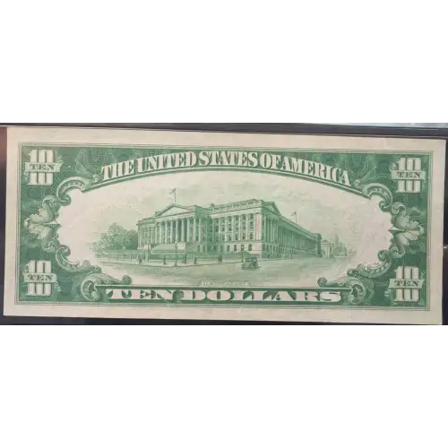 $10 1928-A. Green Seal Small Size $10 Federal Reserve Notes 2001-D