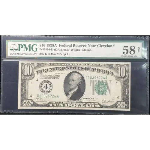 $10 1928-A. Green Seal Small Size $10 Federal Reserve Notes 2001-D (4)