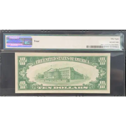 $10 1928-A. Green Seal Small Size $10 Federal Reserve Notes 2001-D (3)