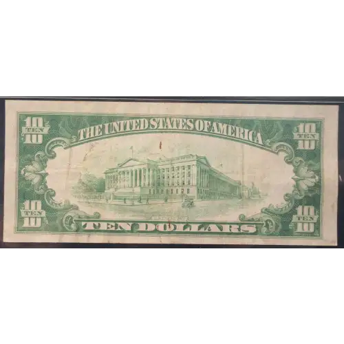 $10 1928-A. Green Seal Small Size $10 Federal Reserve Notes 2001-J (2)