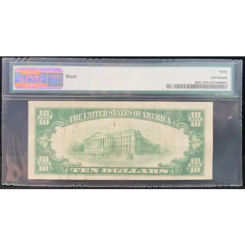 $10 1928-A. Green Seal Small Size $10 Federal Reserve Notes 2001-J (4)
