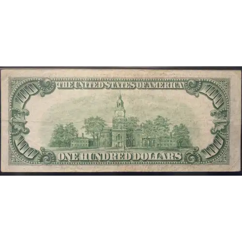 $100 1934 light Green seal. Small Size $100 Federal Reserve Notes 2152-E