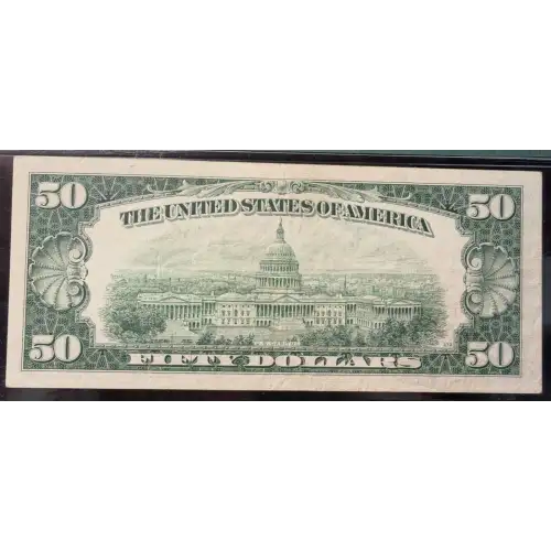 $50 1950-D. blue-Green seal. Small Size $50 Federal Reserve Notes 2111-D*