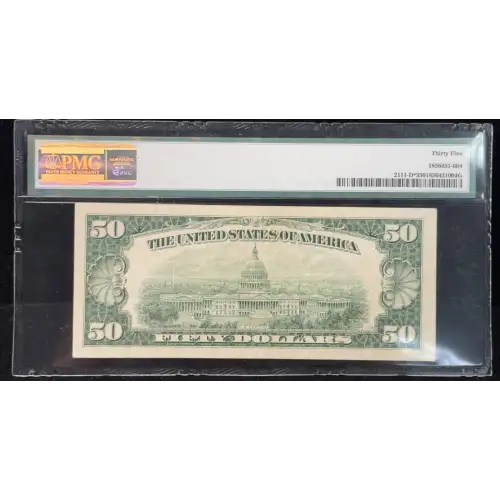 $50 1950-D. blue-Green seal. Small Size $50 Federal Reserve Notes 2111-D* (4)