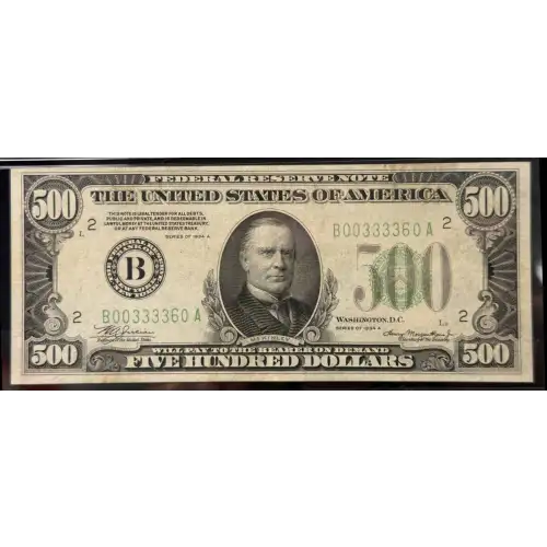 $500 1934  High Denomination Notes 2201-B