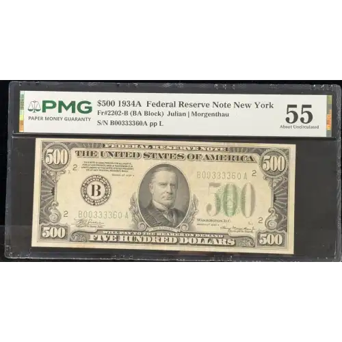 $500 1934  High Denomination Notes 2201-B (3)