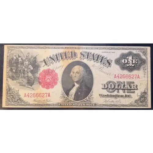 $1 1917 Small Red, scalloped Legal Tender Issues 36