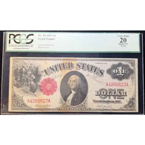$1 1917 Small Red, scalloped Legal Tender Issues 36 (3)