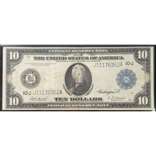 $10 1914 Blue Seal Federal Reserve Notes 942 (4)