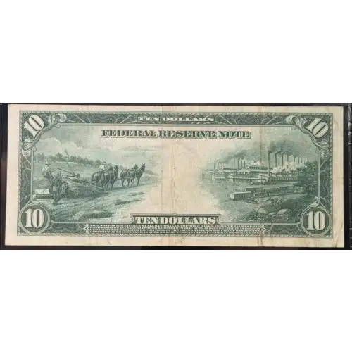 $10 1914 Blue Seal Federal Reserve Notes 942 (2)