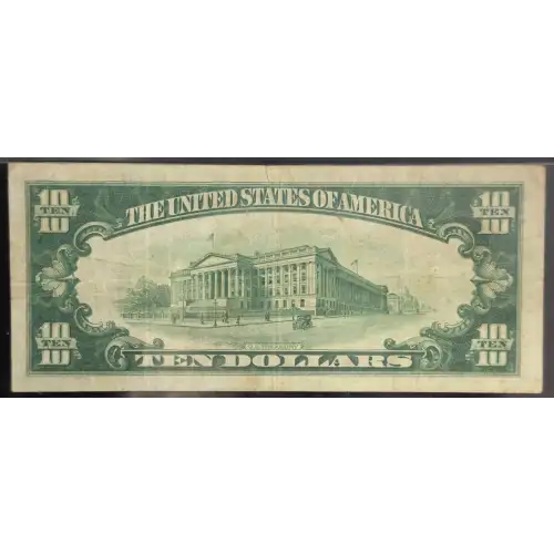 $10 1928 Green Seal Small Size $10 Federal Reserve Notes 2000-J* (2)
