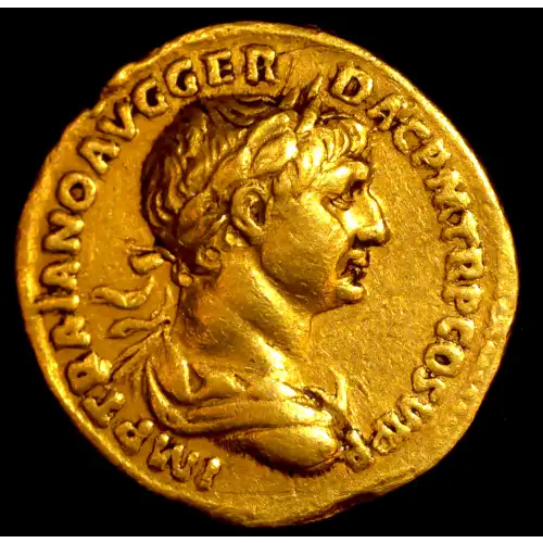 113-114 Trajan, AV Aureus VF