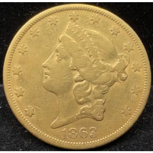 1863 S Double Eagles Liberty Head VF Civil War (2)