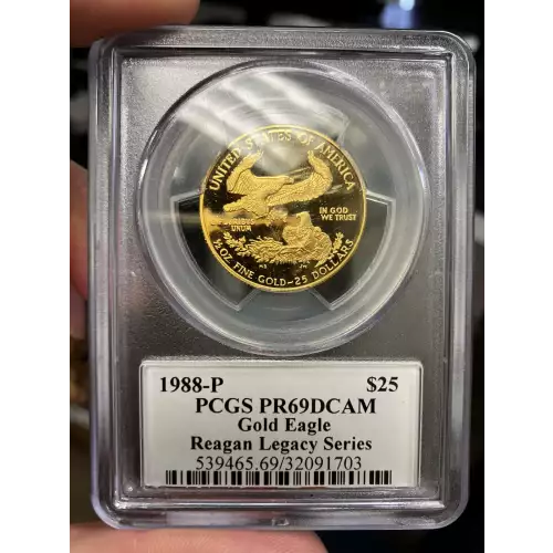 1988-P $25 Gold Eagle Michael Reagan, DCAM