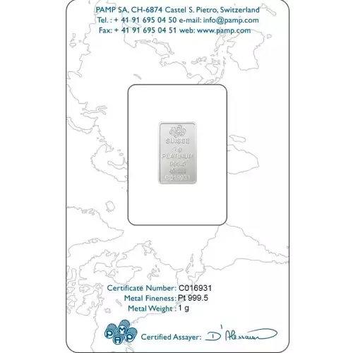 1g PAMP Platinum Bar - Fortuna (2)