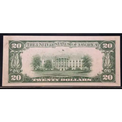 $20 1934-A. blue-Green seal. Small Size $20 Federal Reserve Notes 2055-L