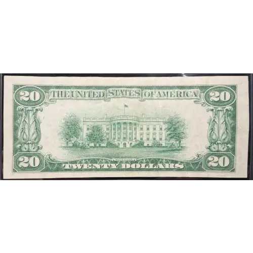 $20 1934 light Green seal. Small Size $20 Federal Reserve Notes 2054-L (2)