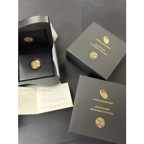 2016 Centennial Series - 10C Mercury Dime - MS Box and CoA

THE COIN YOU RECEIVE IS OUR CHOICE. IT WILL BE A COIN OF THE GRADE / QUALITY INDICATED. 2016 Centennial Series - 10C Mercury Dime - MS Box and CoA (3)