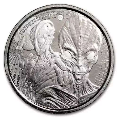 2023 Republic of Ghana 1 oz Silver Space Alien