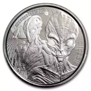 2023 Republic of Ghana 1 oz Silver Space Alien