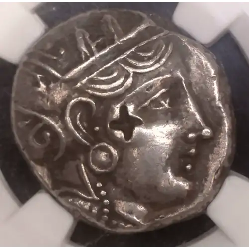 353-294 BC Athens, AR Tetradrachm NGC Ch XF 4/5 2/5 Countermarks