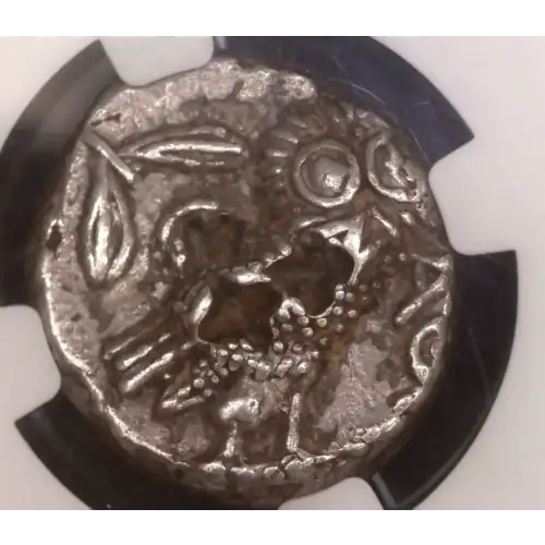 353-294 BC Athens, AR Tetradrachm NGC Ch XF 4/5 2/5 Countermarks (2)