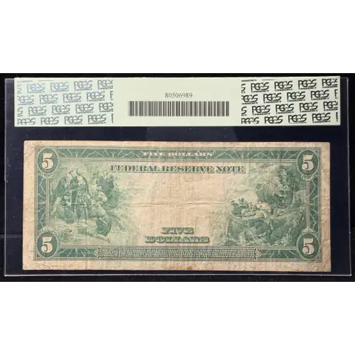$5 1914 Blue Seal Federal Reserve Notes 860