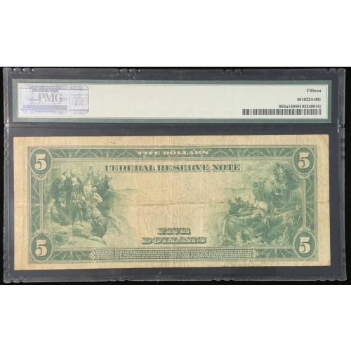 $5 1914 Blue Seal Federal Reserve Notes 863A (3)