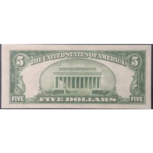 $5 1934 blue seal. Small Silver Certificates 1650 (4)