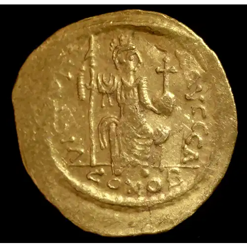 567-578 Justin II, AV Solidus VF
