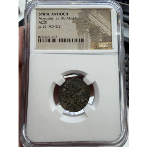 Antioch, Augustus, AE Trichalkon NGC Certified (4)