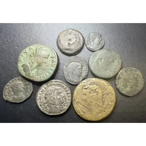 Assorted Roman Imperial, 9 AE Coin Lot