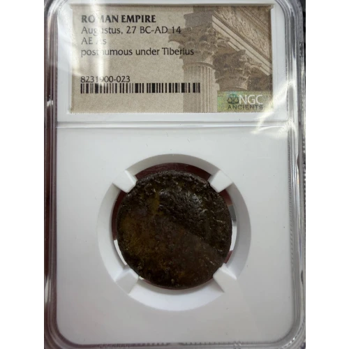 Augustus (Posthumous, under Tiberius), AE As NGC Certified (4)