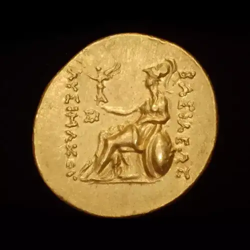 AV Stater from Thrace, Byzantion minted in the name of Lysimachos.
HGC 3, 1374 (2)