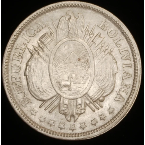 Bolivia Silver 50 CENTAVOS (1/2 Boliviano)