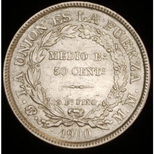 Bolivia Silver 50 CENTAVOS (1/2 Boliviano)