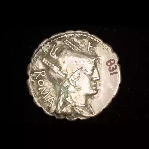 C. Poblicius Q.f., AR Serrate Denarius