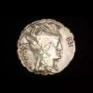 C. Poblicius Q.f., AR Serrate Denarius
