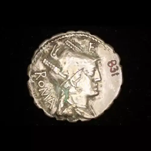 C. Poblicius Q.f., AR Serrate Denarius