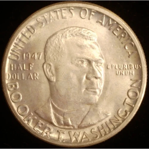 Classic Commemorative Silver--- Booker T. Washington Memorial 1946-1951-Silver- 0.5 Dollar