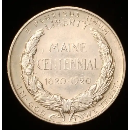 Classic Commemorative Silver--- Maine Centennial 1920-Silver- 0.5 Dollar (2)
