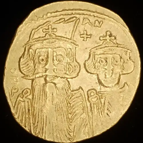 Constans II w/ Constantine IV, AV Solidus