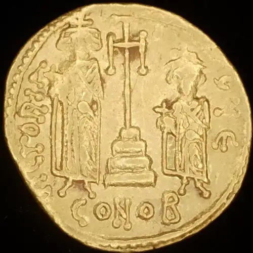 Constans II w/ Constantine IV, AV Solidus