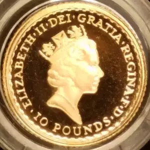 Gold Britannia 1/10 oz 10 Pounds Proof