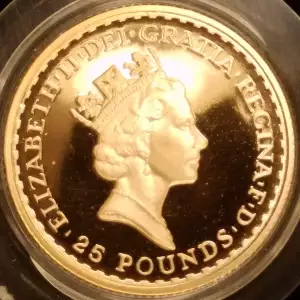 Gold Britannia 1/4 oz 25 Pounds Proof