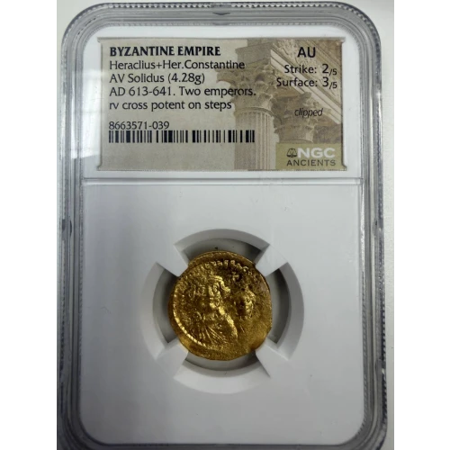 Heraclius w/ Heraclius Constantine, AV Solidus (3)