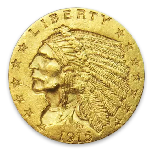 Indian $2.5 (1908 - 1929) - AU