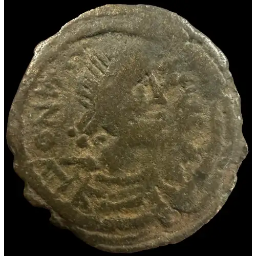 Justin II, AE 12 Nummi Barbarian Imitation