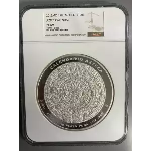 MEXICO Aztec Calendar 1Kilo Reverse Proof